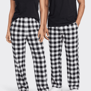Combo Pijama Pantalón Cuadros Negros